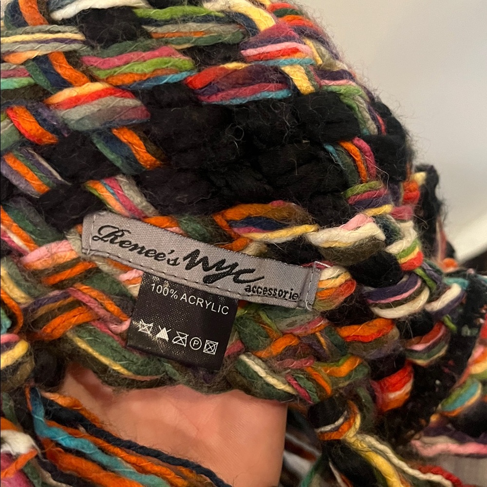 Anthropologie Colorful tassel infinity scarf - Picture 3 of 5
